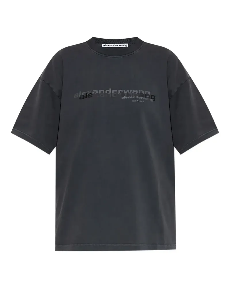 Alexander Wang T-Shirt mit Logo-Print - Grau Grau