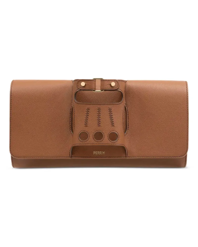 PERRIN PARIS Le Cabriolet Clutch mit Handschuhen - Braun Braun