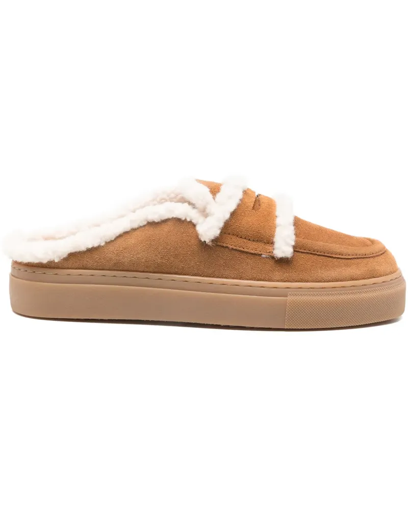 INUIKII Mules mit Shearling-Band - Braun Braun