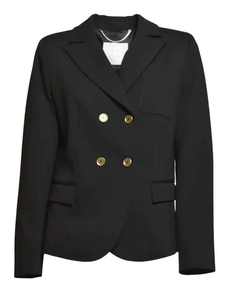 True Royal Doppelreihiger Blazer - Schwarz Schwarz