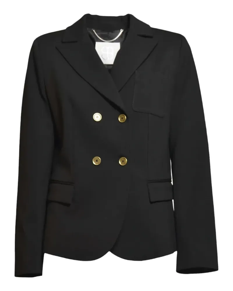 True Royal double-breasted pocket blazer - Schwarz Schwarz