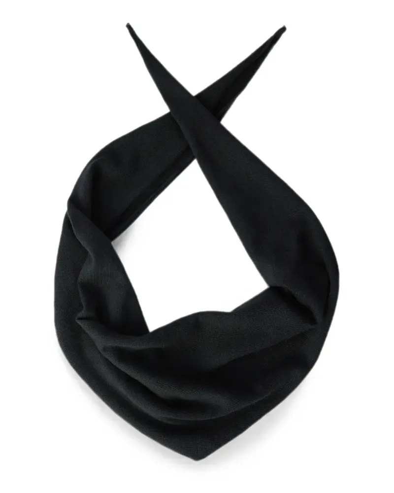 Christophe Lemaire triangular scarf in fine merino wool - Schwarz Schwarz