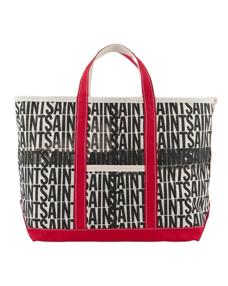 SAINT MXXXXXX logo-print canvas tote bag - Weiß Weiß