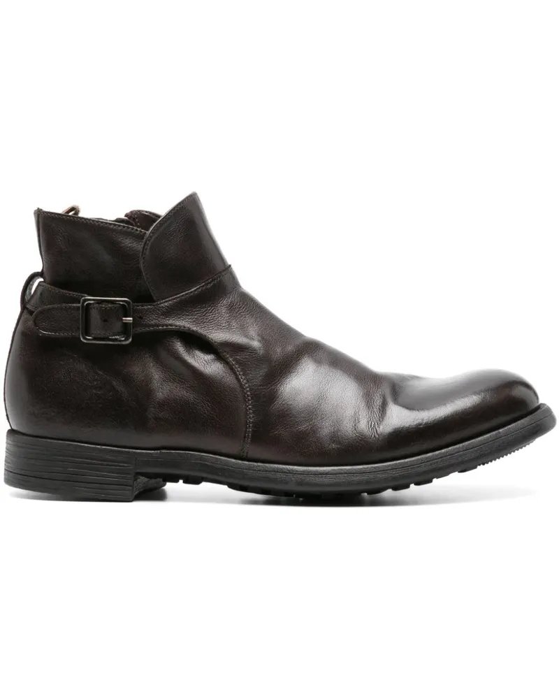 Officine Creative Italia Stiefel mit Schnallenriemen - Braun Braun