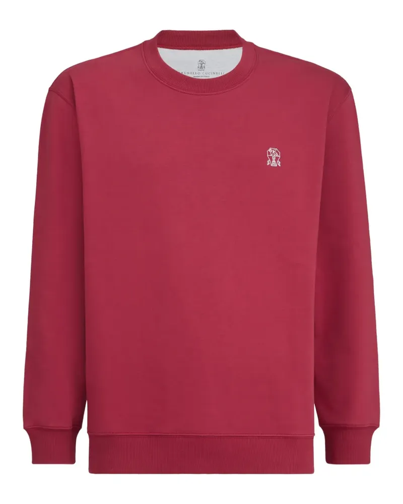Brunello Cucinelli logo-print sweatshirt - Rot Rot