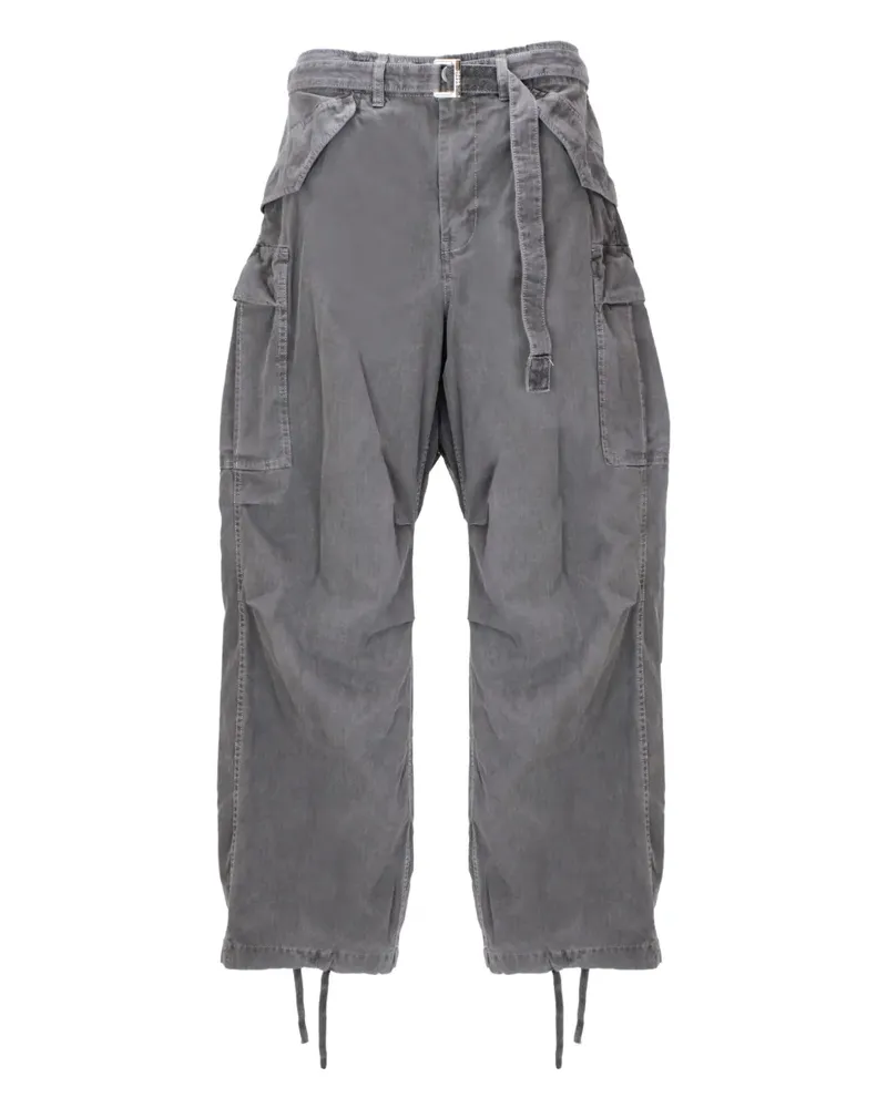 Sacai Cargohose aus Ripstop - Grau Grau