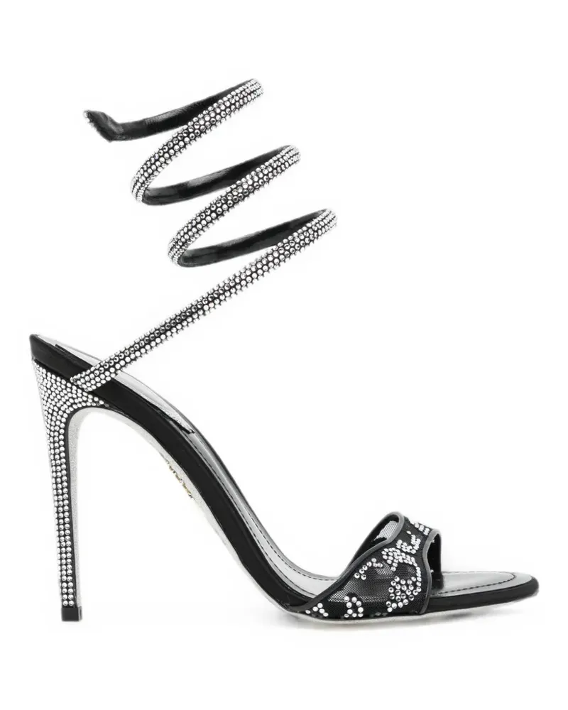 René Caovilla Allura crystal-embellished sandals - Schwarz Schwarz