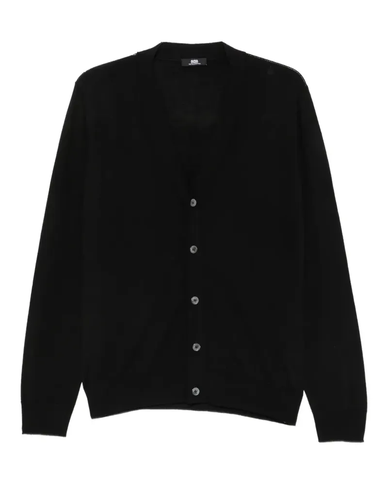 Alpha Studio Cardigan mit V-Ausschnitt - Schwarz Schwarz