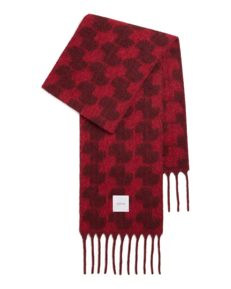 Patou Schal mit Monogramm - Rot Rot
