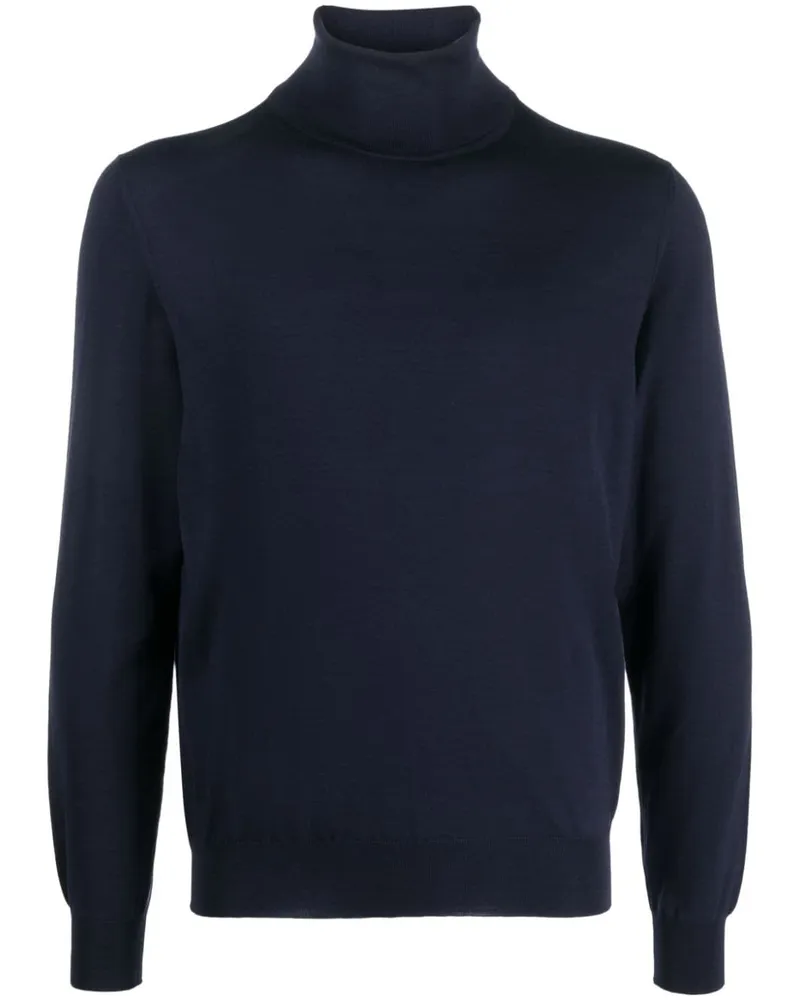 Kiton Pullover mit Rollkragen - Blau Blau
