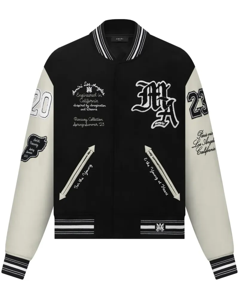 Amiri Bomberjacke im College-Look - Schwarz Schwarz