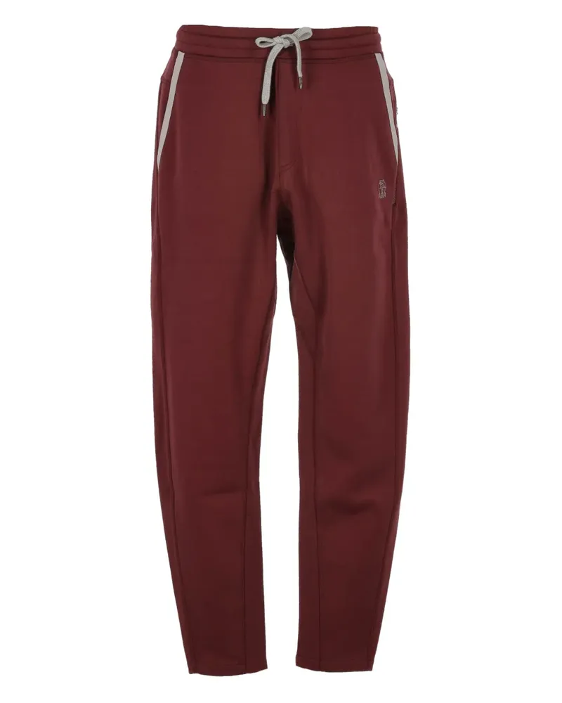 Brunello Cucinelli Jogginghose mit Streifen - Rot Rot