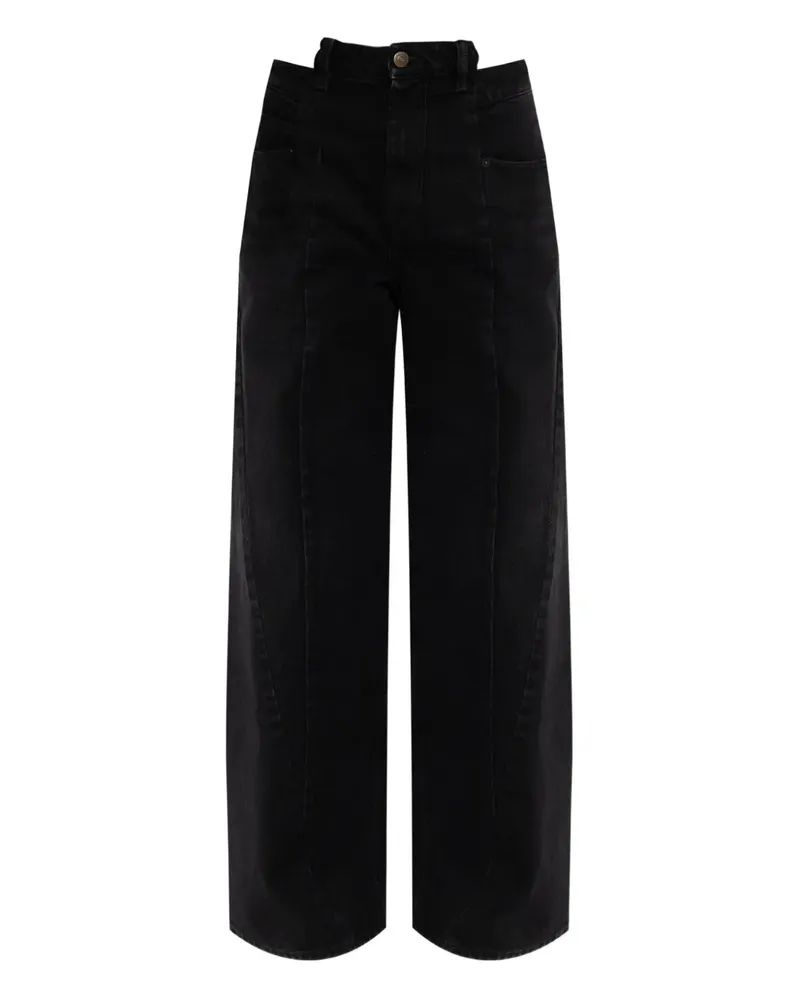 Maison Margiela Hose mit Cut-Outs - Schwarz Schwarz