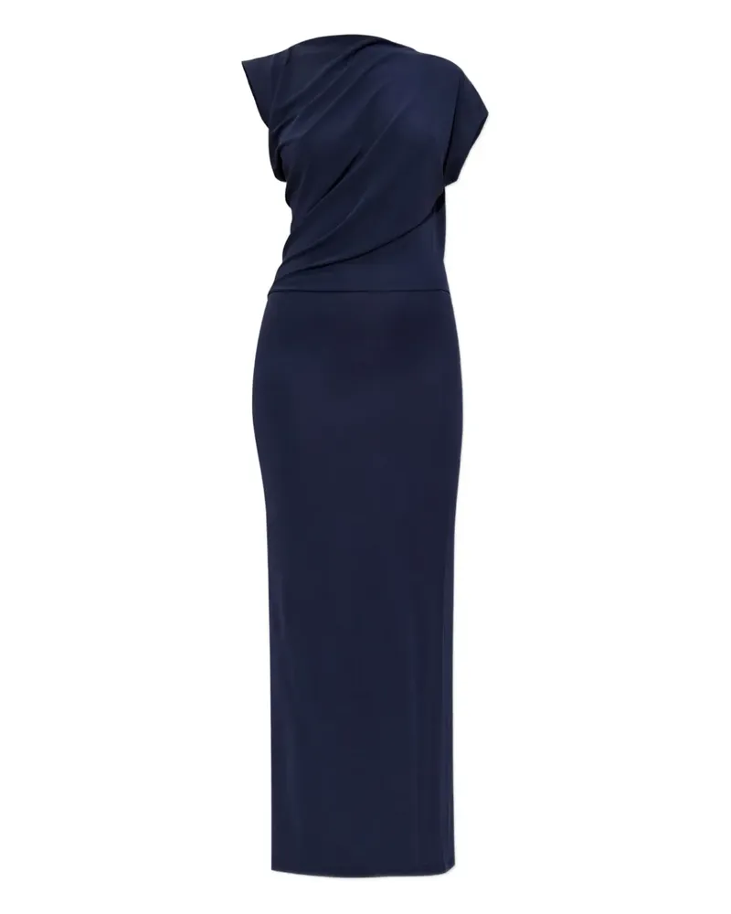Cult Gaia Drapiertes Jona Maxikleid mit kurzen Ärmeln - Blau Blau