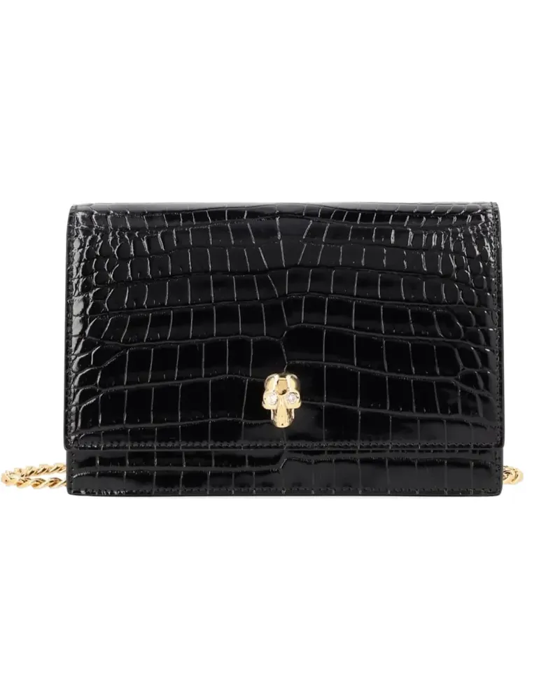 Alexander McQueen Kleine Skull Schultertasche - Schwarz Schwarz