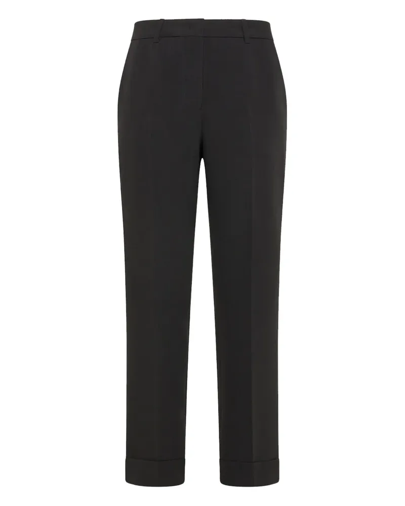 Seventy cuffed trousers - Schwarz Schwarz