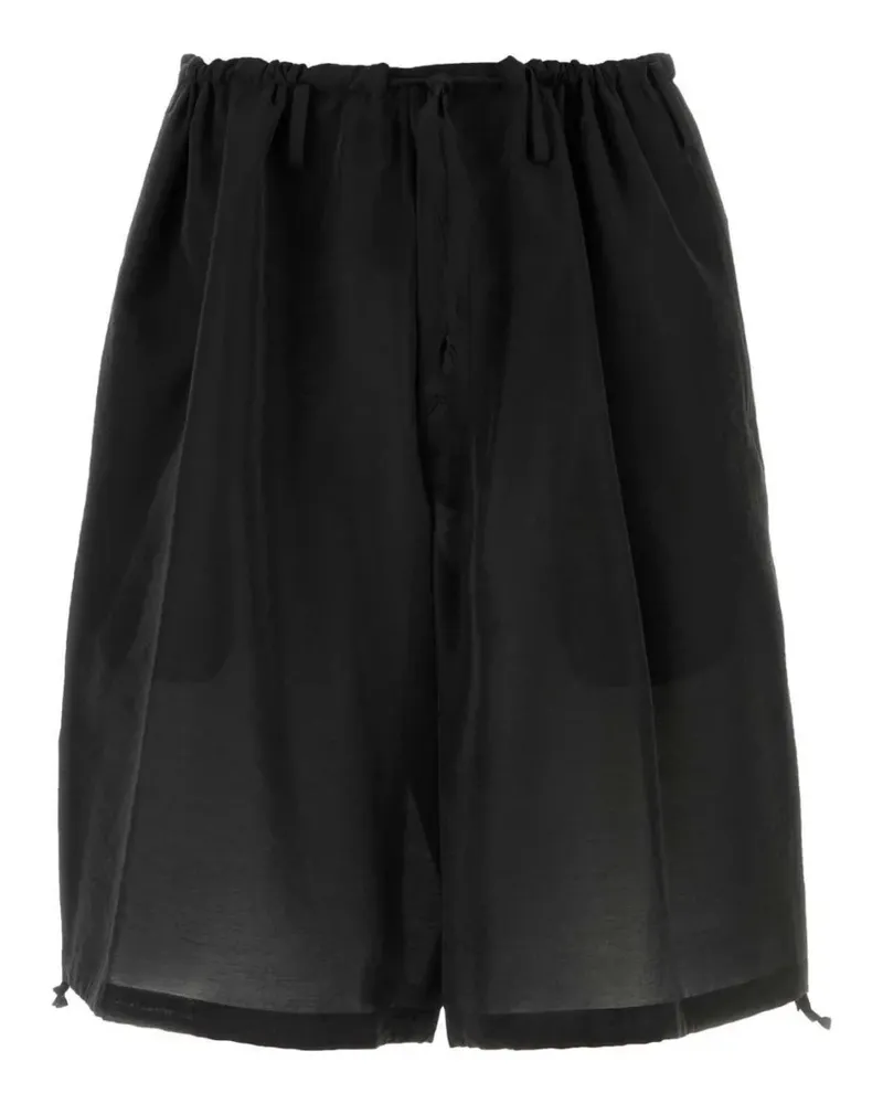 Yohji Yamamoto elasticated-waist shorts - Schwarz Schwarz