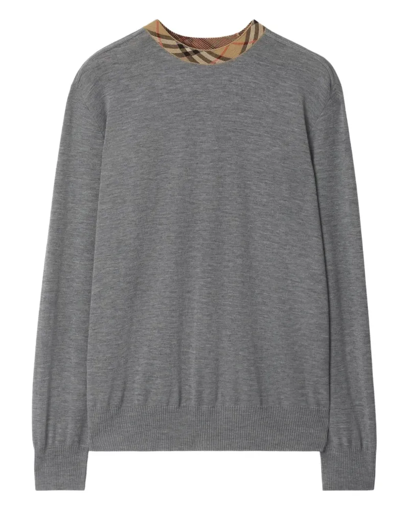 Burberry Pullover mit karierten Details - Grau Grau