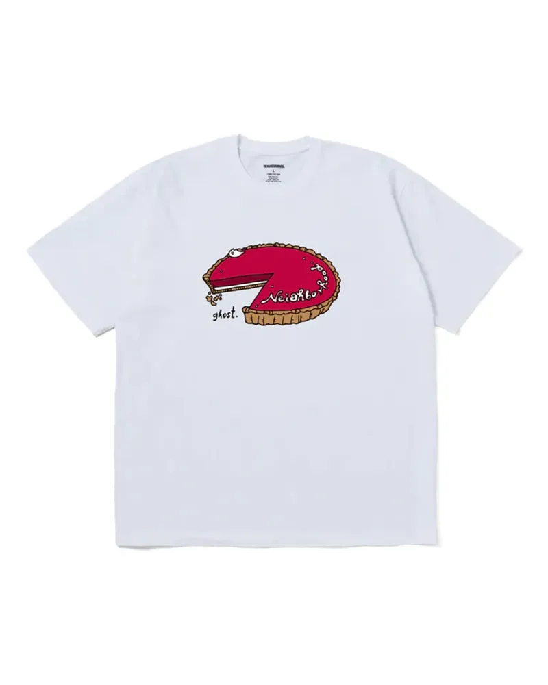 Neighborhood T-Shirt mit Torten-Print - Weiß Weiß