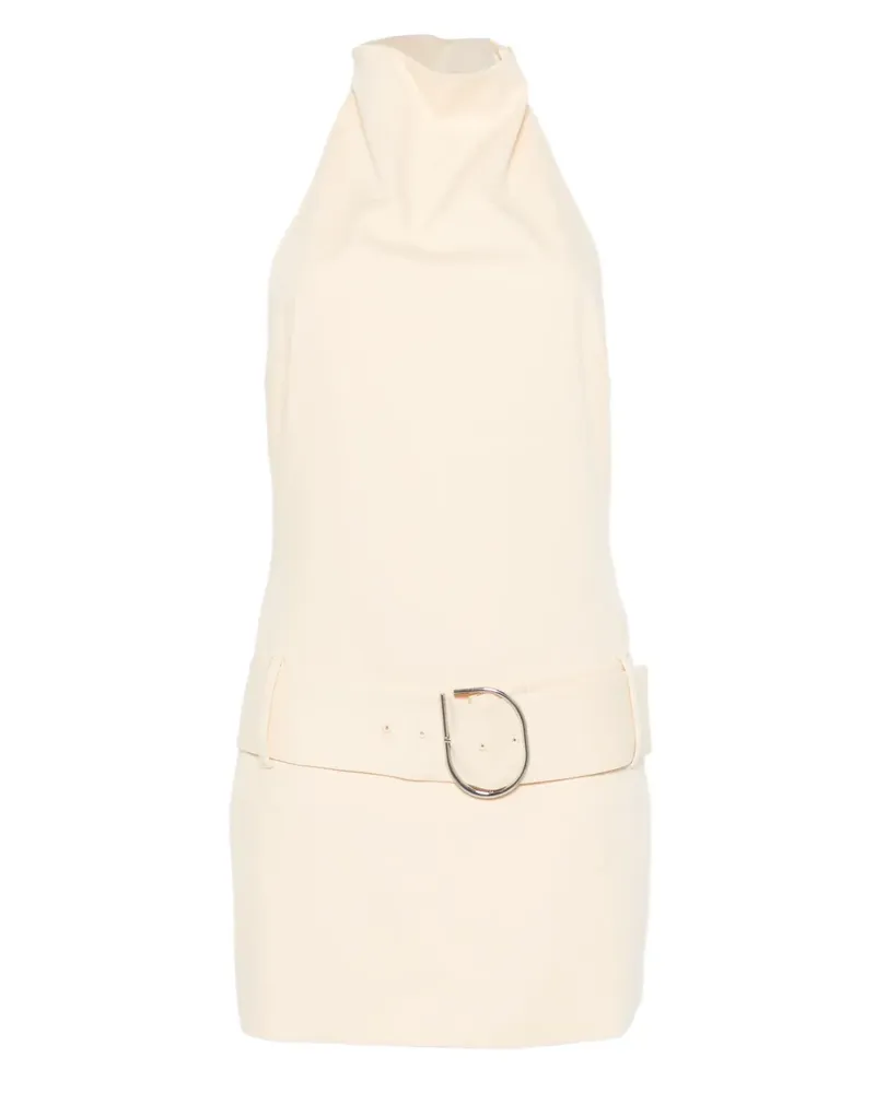 SIR Sabina Neckholder-Minikleid mit Gürtel - Nude Nude