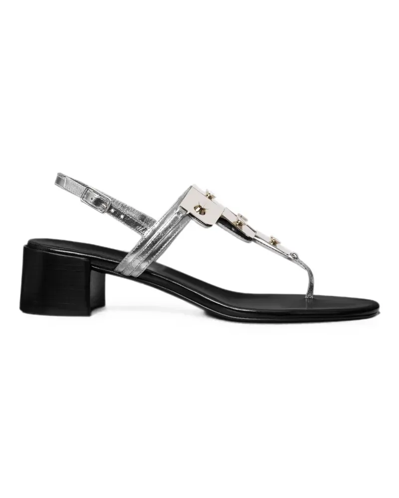 Tory Burch studded heeled sandals - Silber Silber