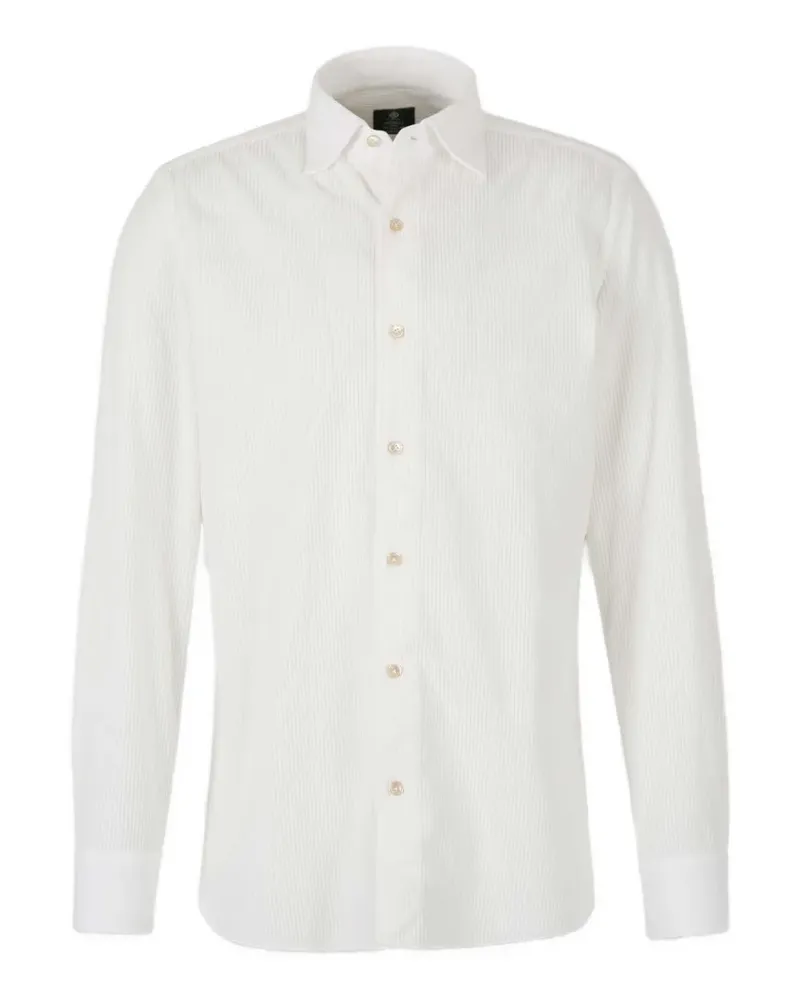 Luigi Borrelli corduroy-textured long-sleeve shirt - Weiß Weiß