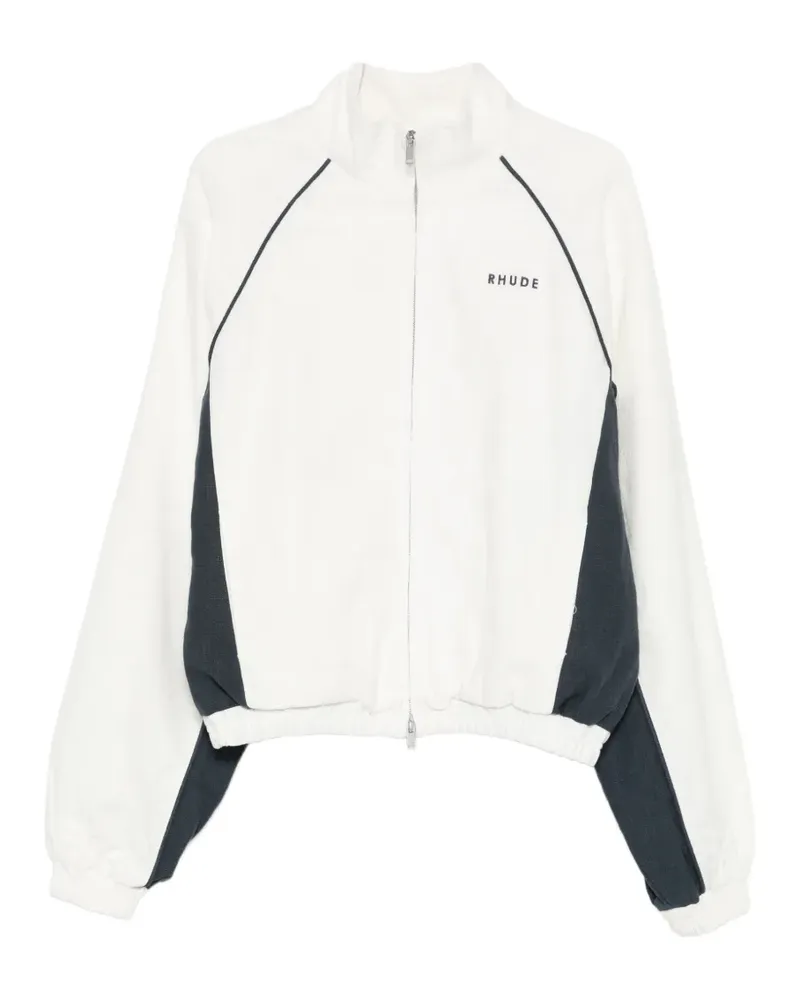RHUDE Ramona panelled zip-up jacket - Weiß Weiß