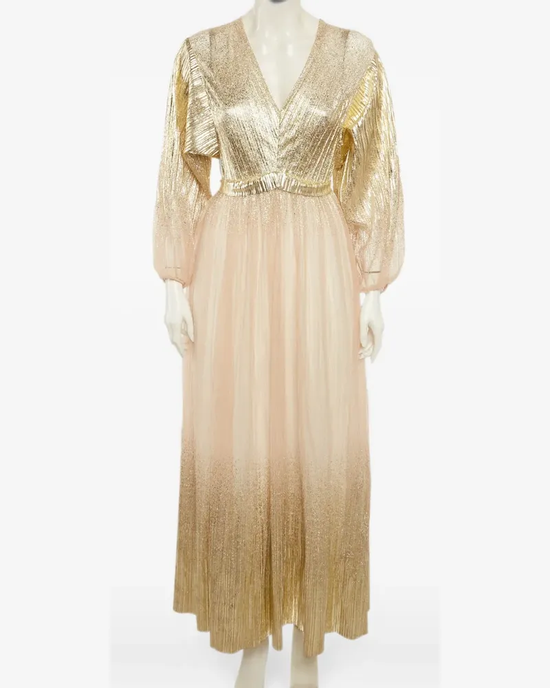 Maje tulle V-neck gown - Gold Gold