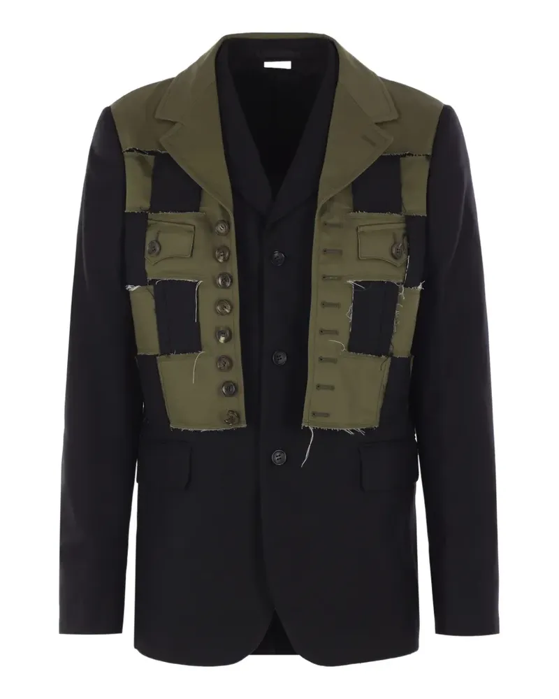 Comme des Garçons deconstructed military jacket - Schwarz Schwarz