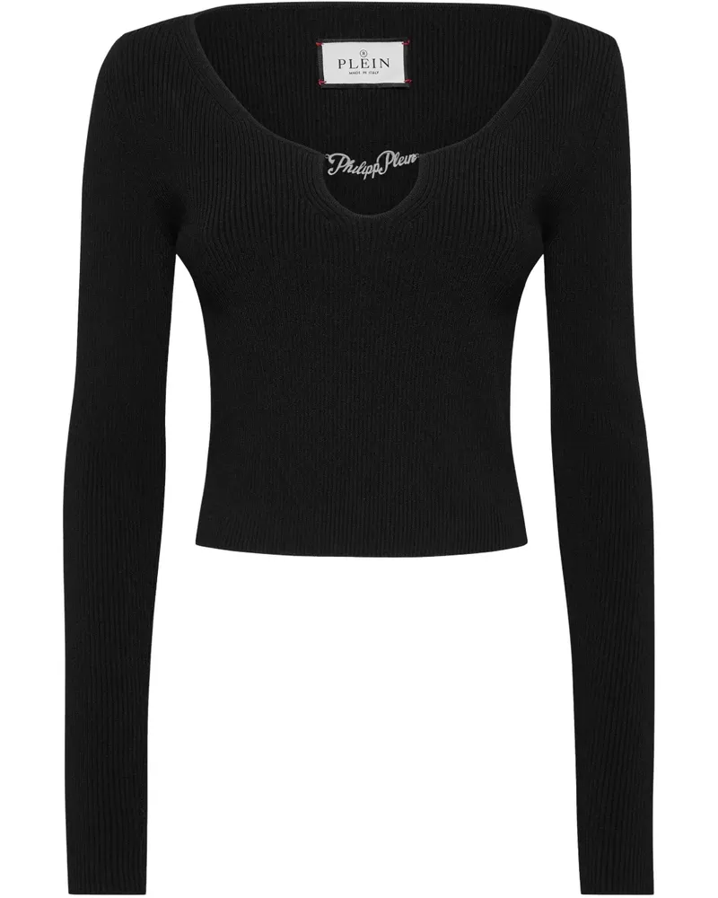 Philipp Plein Cropped-Top - Schwarz Schwarz