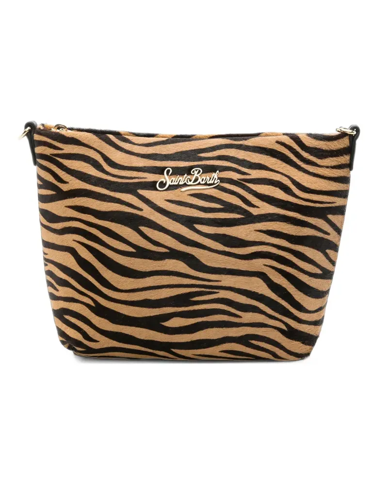 MC2 Saint Barth Schultertasche mit Zebra-Print - Nude Nude