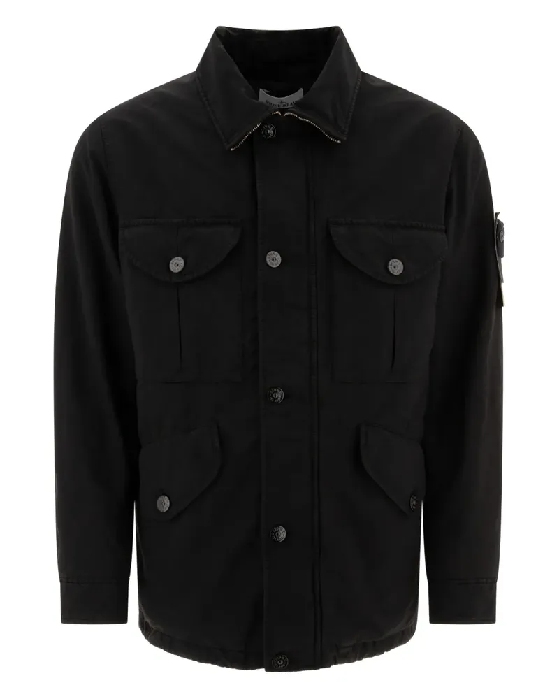 Stone Island Jacke mit aufgesetzten Taschen - Schwarz Schwarz