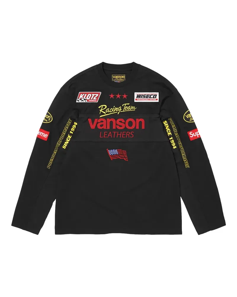 Supreme Being x Vanson Leathers Langarmshirt - Schwarz Schwarz