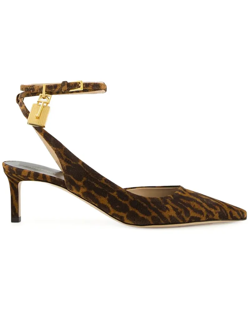 Tom Ford Ocelot Pumps mit Schloss - Braun Braun