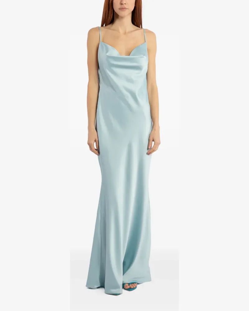 ACTUALEE Maxikleid mit Kettendetail - Blau Blau