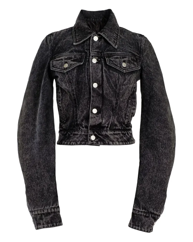 Natasha Zinko long-sleeved denim jacket - Schwarz Schwarz