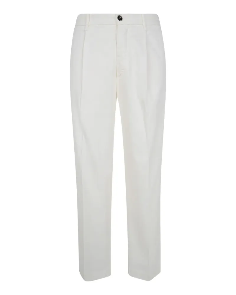 nine:inthe:morning pleated-detail chino trousers - Weiß Weiß