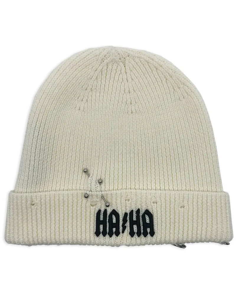 Haculla Ha Beanie Aus Wolle Weiß