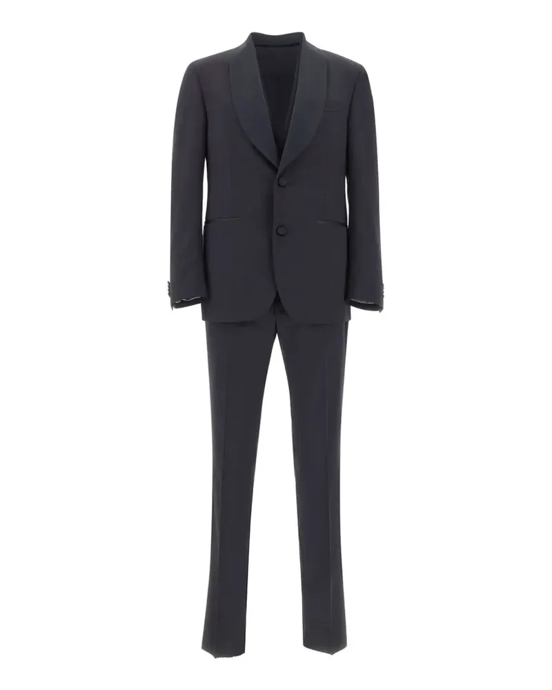Corneliani satin shawl-lapel three-piece suit - Grau Grau