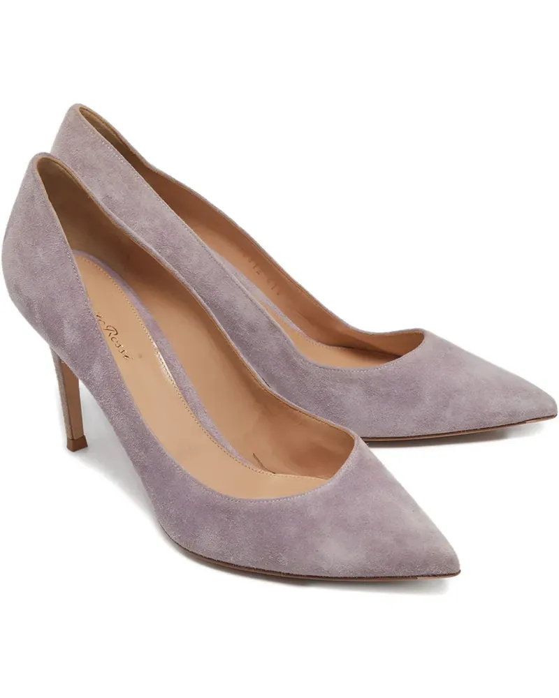 Gianvito Rossi suede pointed-toe pumps - Violett Violett