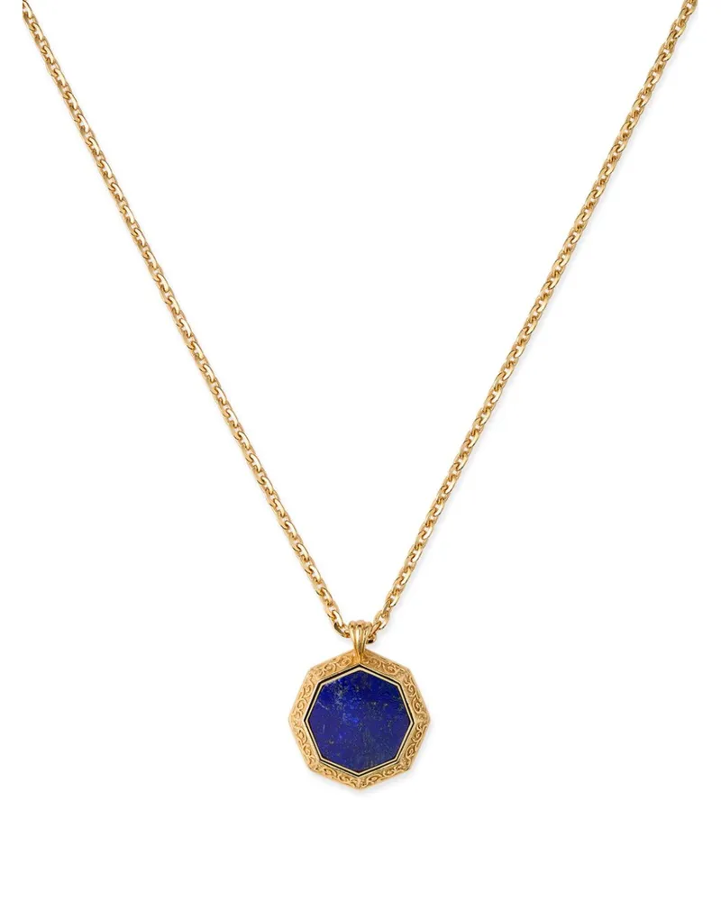 Emanuele Bicocchi Halskette mit achteckigem Lapislazuli - Gold Gold