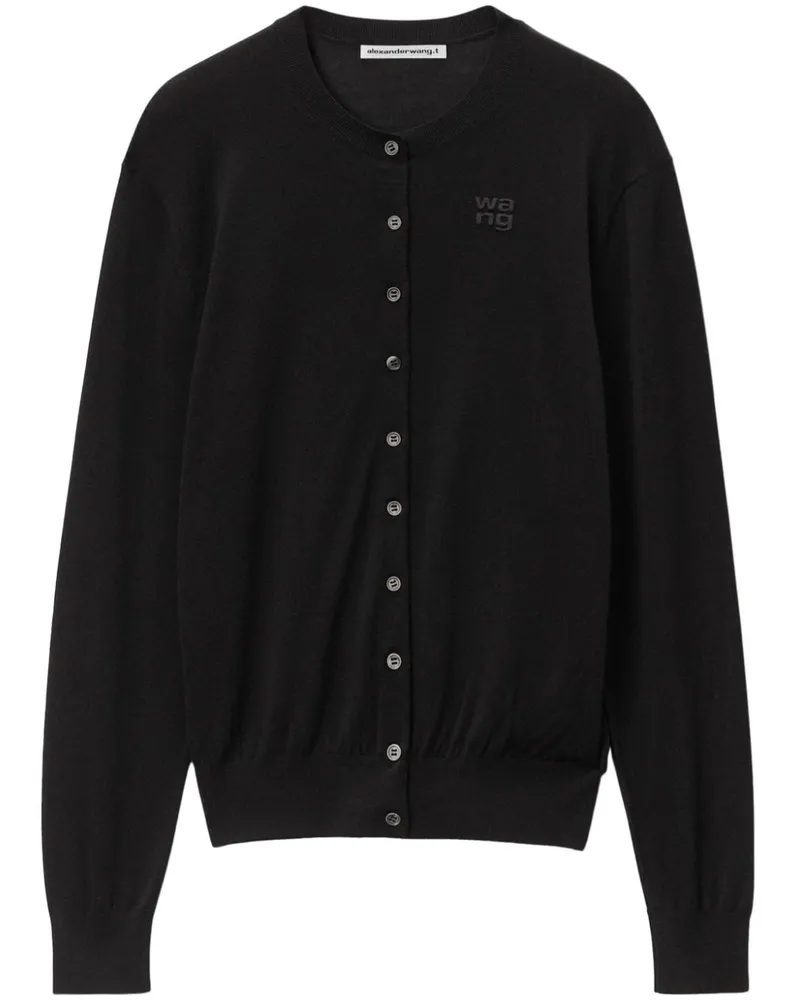 Alexander Wang Cardigan mit Logo-Prägung - Schwarz Schwarz