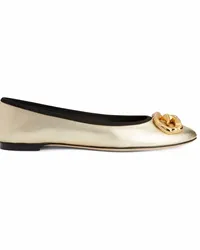 Giuseppe Zanotti Amur Ballerinas Gold