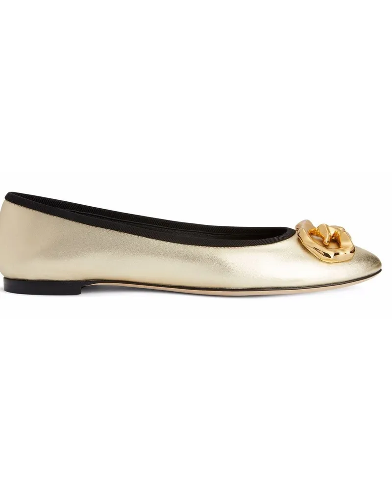 Giuseppe Zanotti Amur Ballerinas - Gold Gold