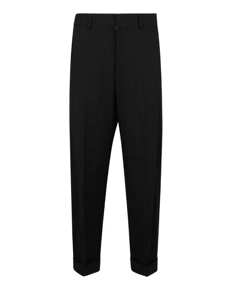 Dsquared2 Bundfaltenhose mit Nadelstreifen - Schwarz Schwarz