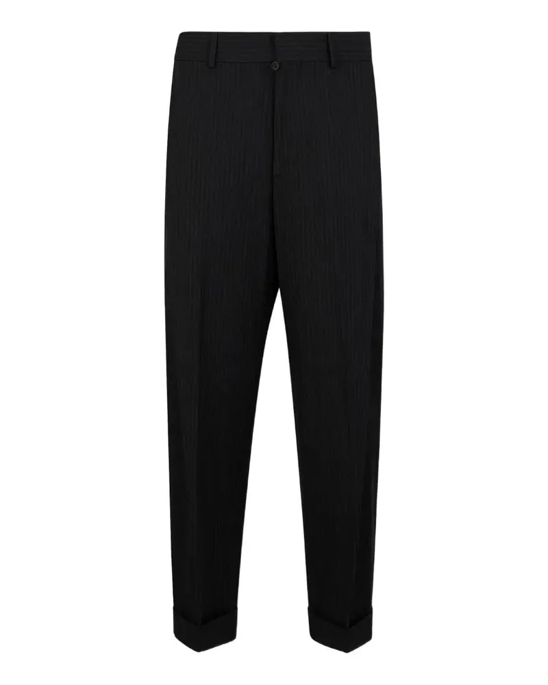 Dsquared2 Bundfaltenhose mit Nadelstreifen - Schwarz Schwarz