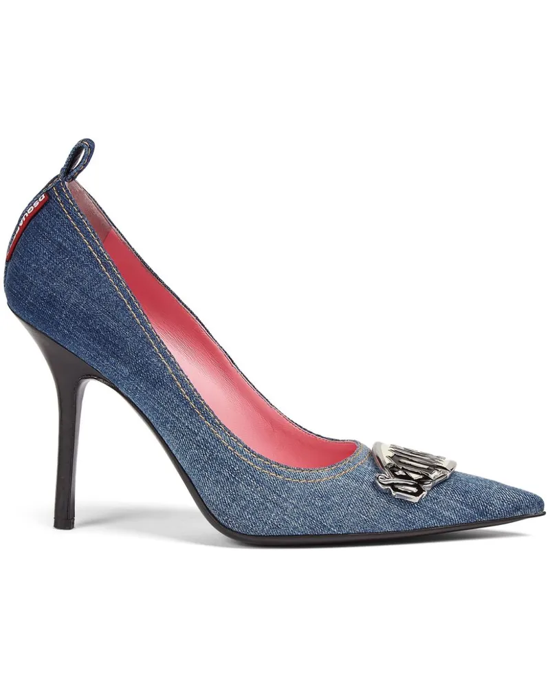 Dsquared2 Gothic Pumps aus Denim 100mm - Blau Blau