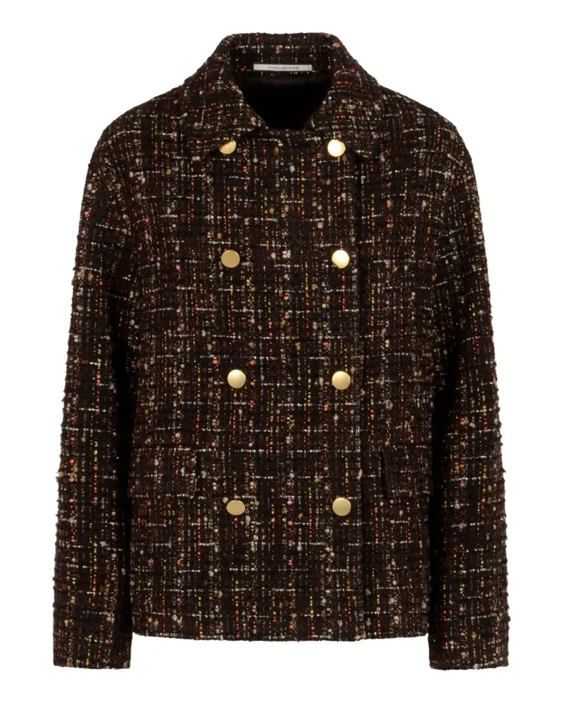Tagliatore double-breasted tweed coat - Braun Braun