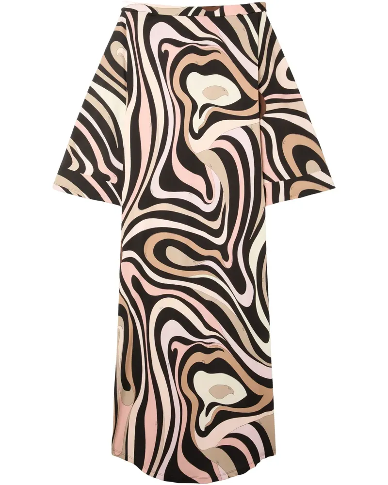 Emilio Pucci Kleid mit Marmo-Print - Schwarz Schwarz