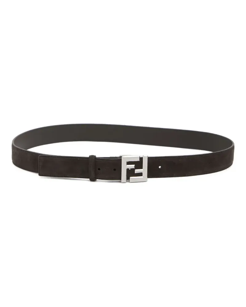 Fendi Wildledergürtel mit FF-Schnalle - Braun Braun